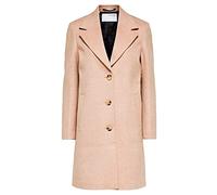 SELECTED FEMME BLACK Damen SLFNEW SASJA Wool Coat B Mantel, Beige/Pattern:Melange, 42