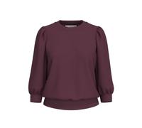 SELECTED FEMME Damen Bluse locker geschnitten Rundhalsausschnitt 3/4 Puffärmel modisch, Farben:Bordeaux, Größe:XS