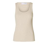 Selected Femme Damen Selected Femme Female Tanktop Rippmuster Baumwoll Slfanna U-Neck Tank Top Noos (1er Pack)