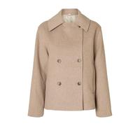 Selected Femme Regular Fit Jacke aus Woll-Mix Modell 'ALMA' in Beige, Größe 38