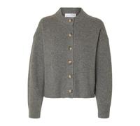 SELECTED FEMME Damen Slfcille Ls Knit O-Neck Cardigan Noos, Medium Grey Melange, L