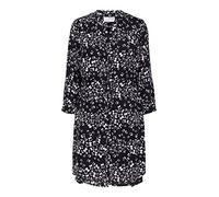 SELECTED FEMME Damen Slfdamina 7/8 Aop Dress Noos Hemdblusenkleid, Black 3, 40 EU