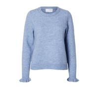 SELECTED FEMME Damen Slflulu Ls Knit Frill Cuff O-Neck Noos Strickpullover