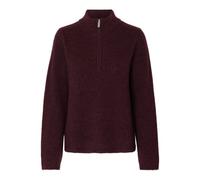 SELECTED FEMME Damen Slflulu Ls Knit Half Zip Noos, Fig, Large