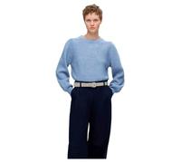 SELECTED FEMME Damen SLFLULU LS Knit Rib O-Neck NOOS Strickpullover, Endless Sky/Detail:Melange, M