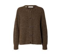 Selected Relaxed Fit Strickjacke aus Woll-Mix Modell 'LULU' in Taupe, Größe L