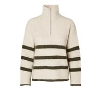 Selected Femme Damen Slfmaline Ls Knit Half Zip Noos Strickpullover (1er Pack)