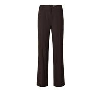 SELECTED FEMME Damen SLFRITA MW Wide Pant Mel NOOS Hose, Coffee Bean/Detail:Melange, 36