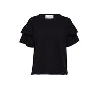 SELECTED FEMME Damen Slfrylie Florence Tee M Noos T Shirt, Schwarz, S EU
