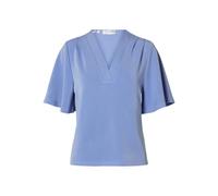 Selected T-Shirt mit V-Ausschnitt Modell 'TENNY' in Rauchblau, Größe XS