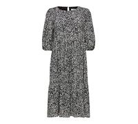 SELECTED FEMME Damen Slfviole 3/4 Midi Aop Dress B Noos Kleid, Schwarz, 36 EU