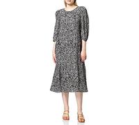 SELECTED FEMME Damen Slfviole 3/4 Midi Aop Dress B Noos Kleid, Schwarz, 36 EU