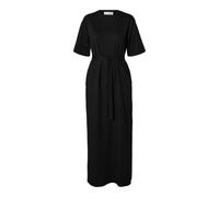Selected Femme Maxikleid mit Eingrifftaschen und Gehschlitz in Black, Größe XS