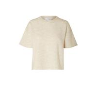 SELECTED FEMME Female Oberteil Kurzarm Wollgemisch