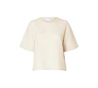 SELECTED FEMME Female Oberteil Kurzarm Wollgemisch