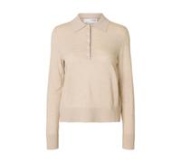 SELECTED FEMME Female Polohemd aus Strick 100% Merinowoll