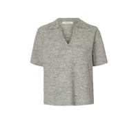SELECTED FEMME Female Polohemd aus Strick Wollmix | Knitted polo shirt