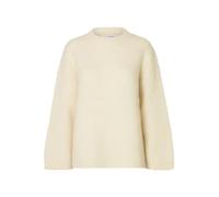 Selected Femme Oversized Strickpullover aus Alpaka-Mix Modell 'GABRIELLA' in Offwhite, Größe XS