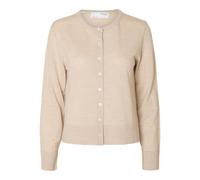 SELECTED WOMEN - SLFTHEA LS KNIT MERINO CARDIGAN NOOS oatmeal - Gr. - XS