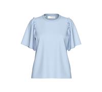 SELECTED FEMME - SLFPENELOPE 2/4 RUFFLE TEE NOOS cashmere blue - Gr. - L