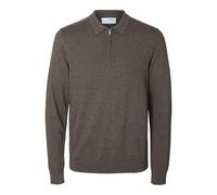 SELECTED FEMME Herren Slhberg Ls Half Zip Polo Noos, Morel, S EU