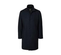 Selected Regular Fit Wollmantel mit Stepp-Einsatz Modell 'RAINAR' in Marine, Größe L