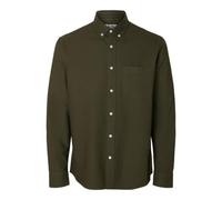 SELECTED FEMME Herren Slhregrick-Ox Shirt Ls Noos, Forest Night, M EU