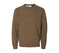 SELECTED HOMME Regular Fit Pullover aus reiner Baumwolle Modell 'ROSS' in Hellbraun, Größe XL