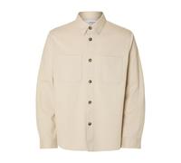 SELECTED HOMME Regular Fit Hemdjacke aus reiner Baumwolle Modell 'TRAVIS' in Offwhite, Größe XXL