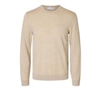 Selected Femme Pullover Slhtray – Merino-Strick, Rundhals, Langarm – Oatmeal / Melange