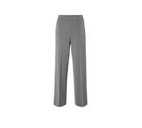 Selected Femme Stoffhose mit weitem Bein und elastischem Bund in Dunkelgrau Melange, Größe 34/32