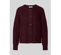 Selected Femme Regular Fit Strickjacke aus Woll-Mix mit Alpaka Modell 'LULU' in Pflaume, Größe S