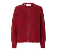 Selected Femme Regular Fit Strickjacke aus Woll-Mix mit Alpaka Modell 'LULU' in Rot, Größe S