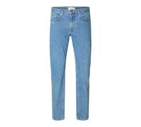 Slim-fit-Jeans SELECTED HOMME "SLH175-SLIM BEN KORI JEANS NOOS", Herren, Gr. 32, Länge 32, light blau denim detail:204, Denim/Jeans, Obermaterial: 99% Baumwolle, 1% Elasthan, unifarben, modisch, slim