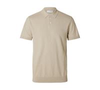 Selected Berg Kurzarm-poloshirt (Herstellerartikelnummer: 16092437-Oatmeal/Melange-M)