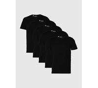 Rundhalsshirt SELECTED "SLHCORMAC SS O-NECK TEE 5 PACK NOOS", Herren, Gr. M, schwarz, Jersey, Obermaterial: 100% Baumwolle, unifarben, regular fit normal, Rundhals, Shirts Rundhalsshirt (68957868-M)