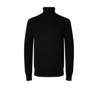 SELECTED HOMME Regular Fit Rollkragenpullover aus reiner Baumwolle Modell 'DANE' in Black, Größe S