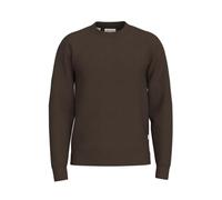 Sweatshirt SELECTED HOMME "SLHEMANUEL SOFT CREW NECK SWEAT NOOS", Herren, Gr. XL, braun (demitasse), angeraute Sweatware, Obermaterial: 77% Viskose, 18% Polyester, 5% Elasthan, unifarben, modisch, reg