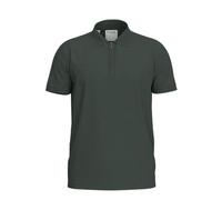 Poloshirt SELECTED HOMME "SLHFAVE ZIP SS POLO NOOS", Herren, Gr. L, grün (deep forest), Jersey, Obermaterial: 50% Baumwolle, 50% Polyester, unifarben, modisch, regular fit, Kurzarm, Shirts (22069954-L