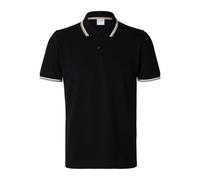 Selected Homme Poloshirt SLHSLIM-ATLAS SPORT SS POLO – Herren Slim Fit Kurzarm Schwarz Gr. M