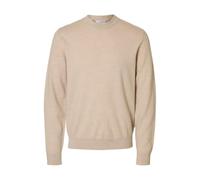 SELECTED HOMME Regular Fit Strickpullover aus reiner Merinowolle Modell 'TRAY' in Offwhite, Größe XL