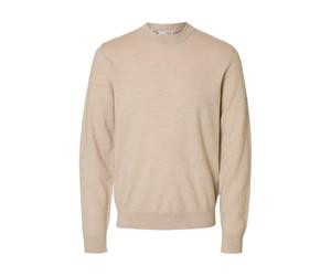SELECTED FEMME Slhtray Merino Brushed Relaxed Crew Noos