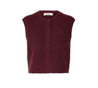 selected women - SLWLULU SL BUTTON O-NECK VEST NOOS Tawny Port - Gr. - M