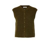 selected women - SLWLULU SL BUTTON O-NECK VEST NOOS Fir Green - Gr. - S