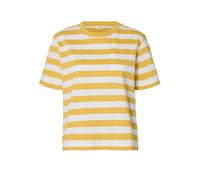 Selected Essential Kurzarm-t-shirt Mit V-ausschnitt XS Ochre / Bright White / Wide