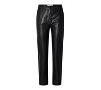 SELECTED FEMME Women's SLFMARIE MW Leather Pants W NOOS Hose, Schwarz, 36