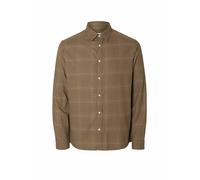 SELECTED Flanellhemd Slim Fit SLHSLIMOWEN beige | XXL