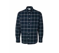 SELECTED Flanellhemd Slim Fit SLHSLIMOWEN grau | M