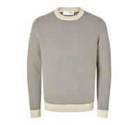 Selected - Gestrickter Rundhalspullover - Slhjake grau/beige - Gr. - XL