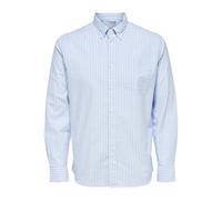 Selected Hemd Herren Regular Fit Baumwolle blau, M